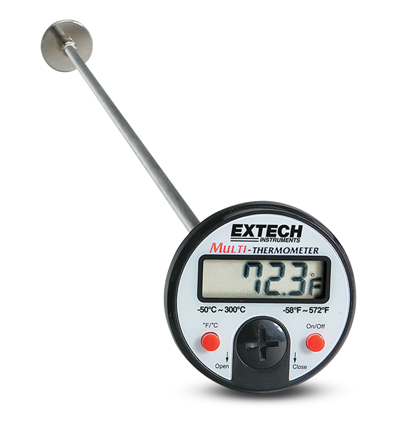 Image of Extech 392052 Flat Surface Stem Dial Thermometer